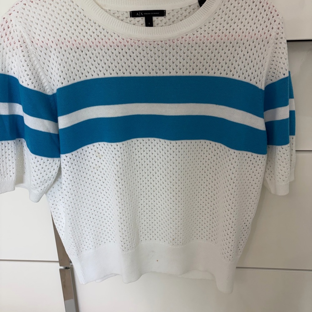 A/X Armani Exchange White Knit Top